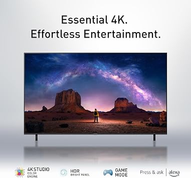 Panasonic W70 Series (2025 Model) 75 LED 4K Ultra HD Smart Fire TV, Press & Ask Alexa, Apple AirPlay, HDR10+, HDMI 2.1, and Bluetooth Support - 75W70BP
