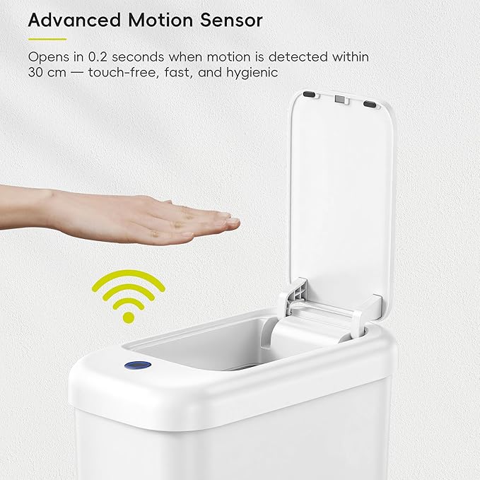 Basurero Automático EKO 2.6 Galones con Sensor de Movimiento Blanco miniatura 3