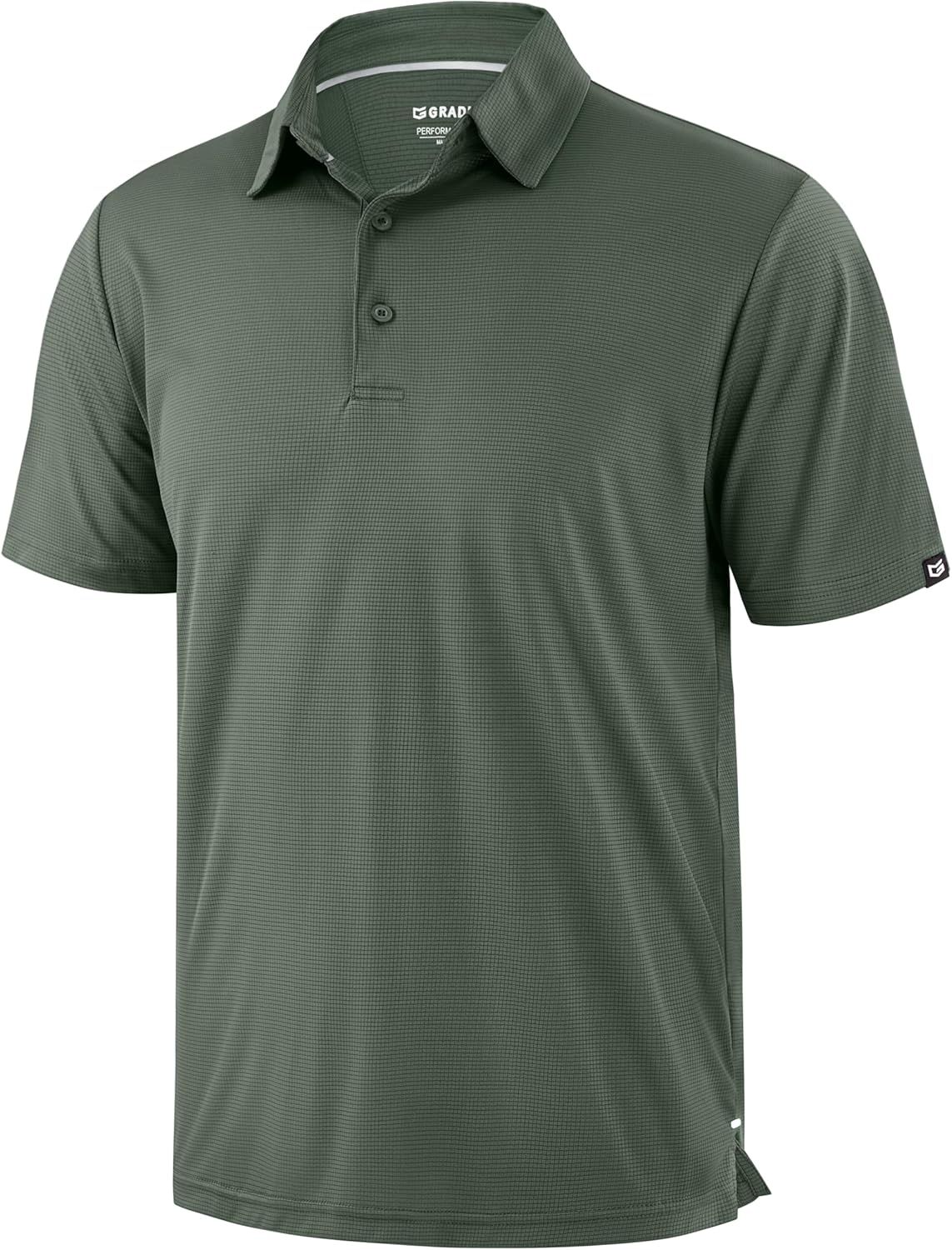 Mens Golf Shirt Jacquard Short Sleeve Dry Fit Moisture Wicking Performance Athletic Summer Collared Polo Shirts for Men