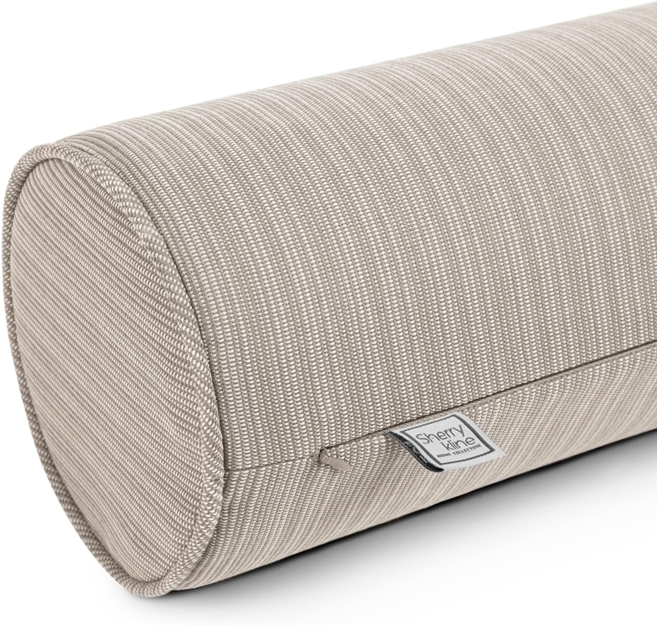 Sherry Kline Island Breeze Indoor/Outdoor Corded Neck Bolster Sand 6"x 18" Set of 2 Sand 6"x18"