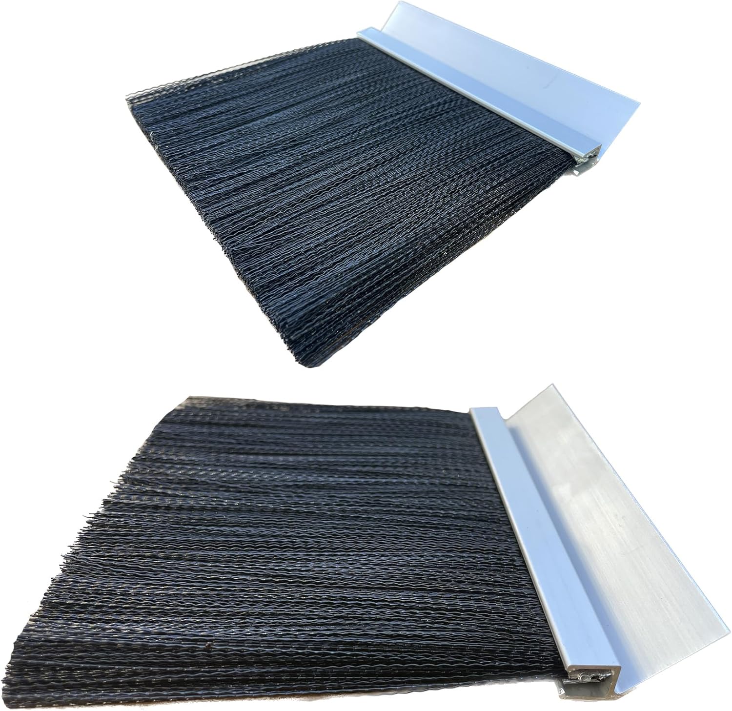 JaCor Heavy-Duty 5 in. Nylon Brush Seal Weatherproofing, 5.0 in. Brush Seal x 1.2 in. 45deg Holder x 8 ft Long