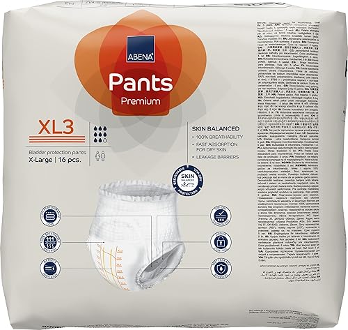 Miniatura 3 de Abena Abena Pants - Ropa interior protectora contra la incontinencia premium, pull-ups, gran absorción, nivel 3, extragrande, 48 unidades