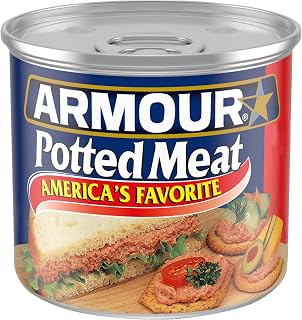 Armour Star Potted Meat, Gluten-Free Chicken & Pork Canned Spread, Ready-to-Eat 5.5oz Cans (24 Pack)