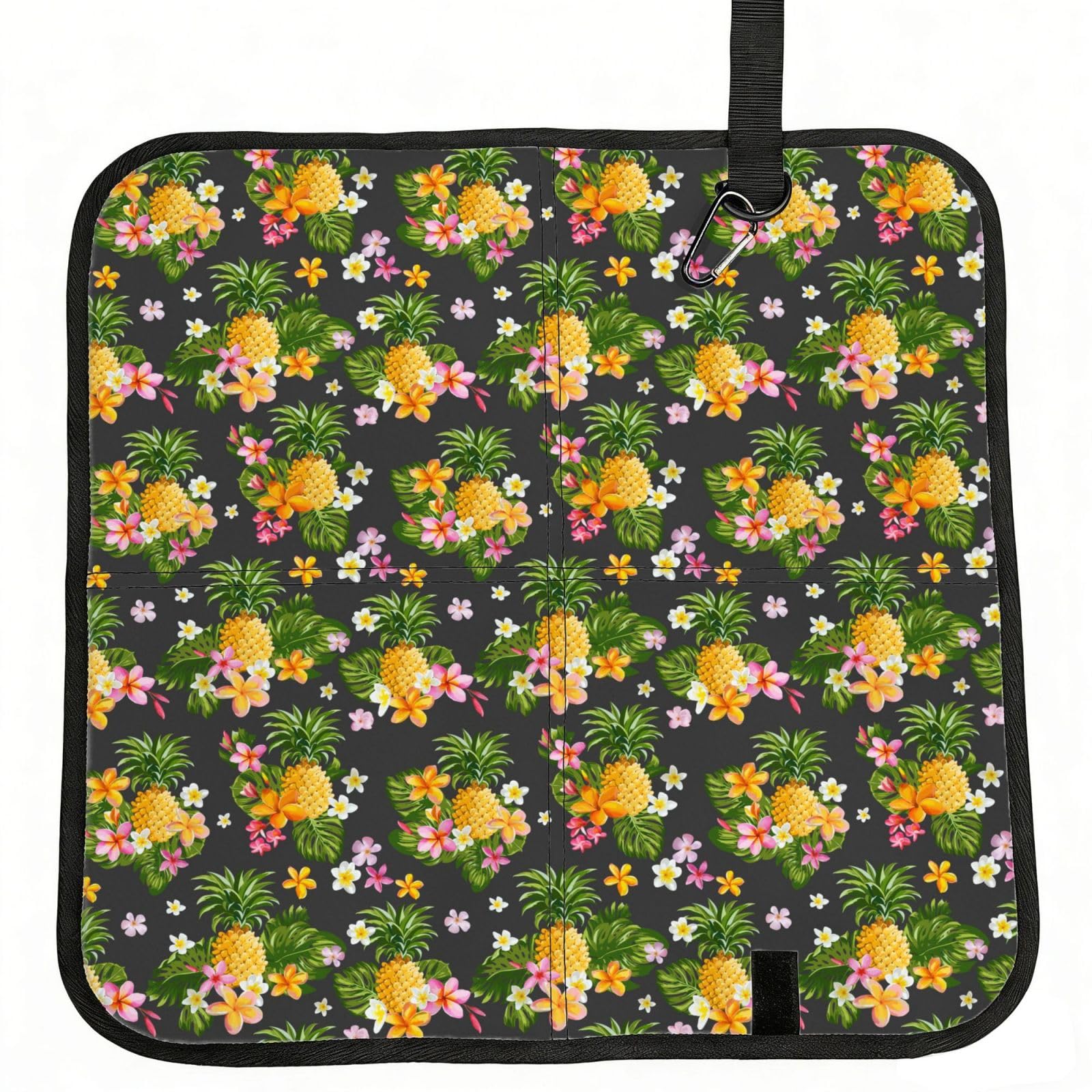 ERCgad Tropical Pineapple Hawaiian Print Foldable Seat Cushion Portable Chair Pad Lightweight Travel Outdoor Office Home