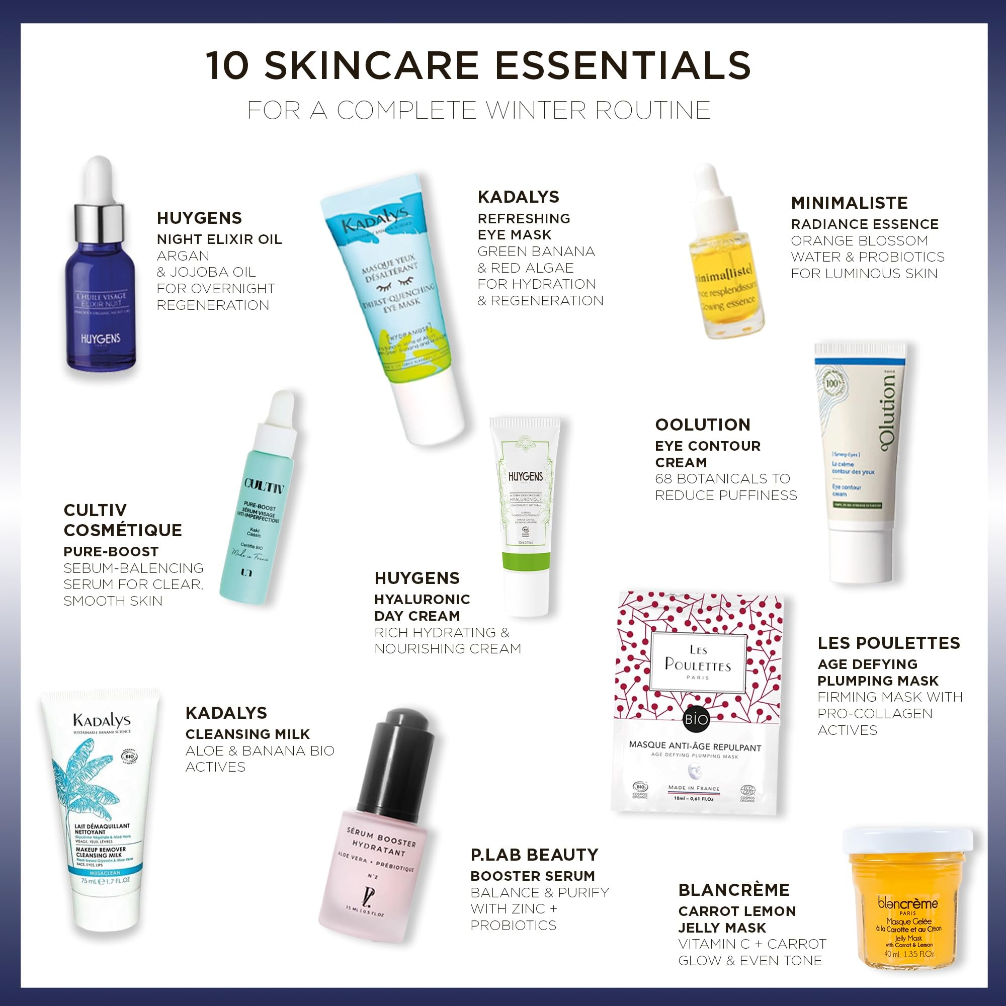 Zestaw upominkowy Beauty – 24 francuskie produkty kosmetyczne do twarzy, ciała i włosów oraz perfum i makijażu – 20 marek – wartość 392 € – wyprodukowano we Francji