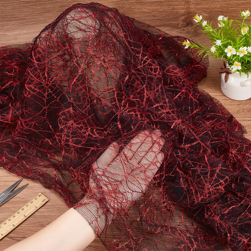 Amazon.com: PH PandaHall 70x62 Inch Lace Fabric Black Red Sewing Fabric  Dress Fabric Web Embroidered Lace Floral Lace Fabric for DIY Tablecloth  Wedding Headwear Party Overlay Curtains Home Halloween Decor