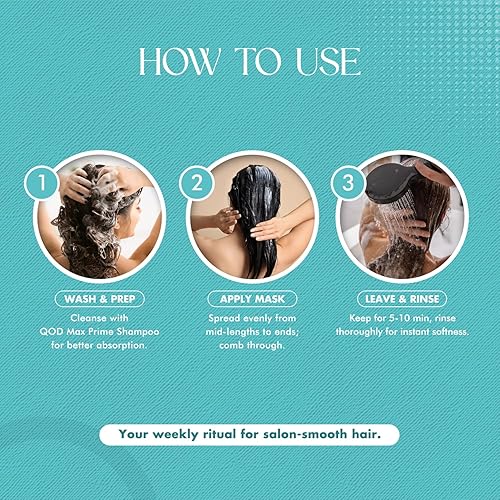 Miniatura 7 de QoD MÁSCARA DE TRATAMIENTO MAX PRIME 300ML - 10 fl oz Para cabello liso o alisado Prolonga el efecto suave del cabello tratado con tratamiento