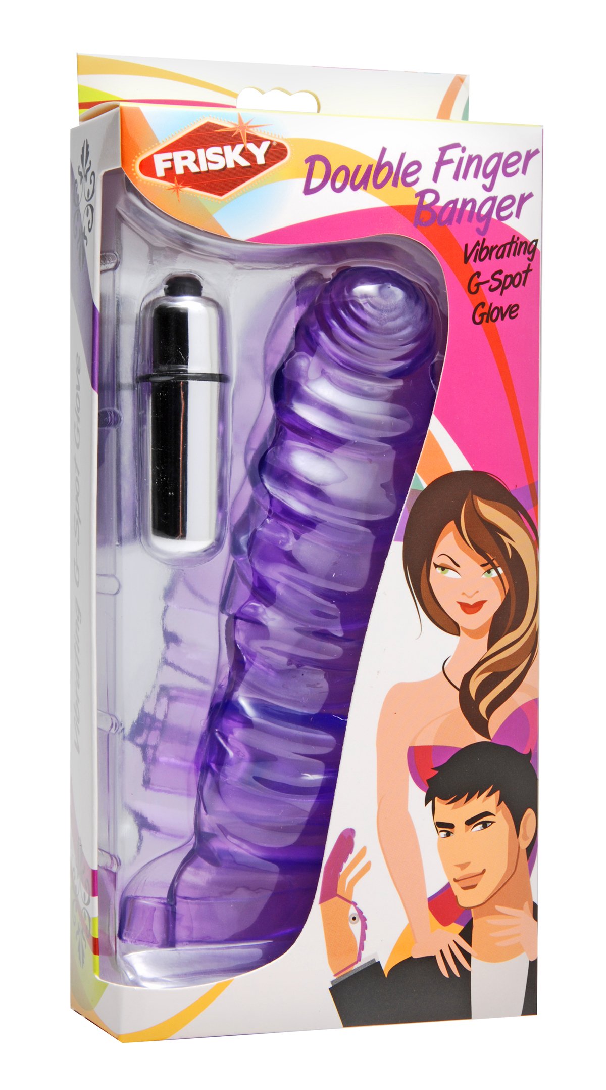 Vibratore a dito del G-Spot di Frisky Finger Banger, viola