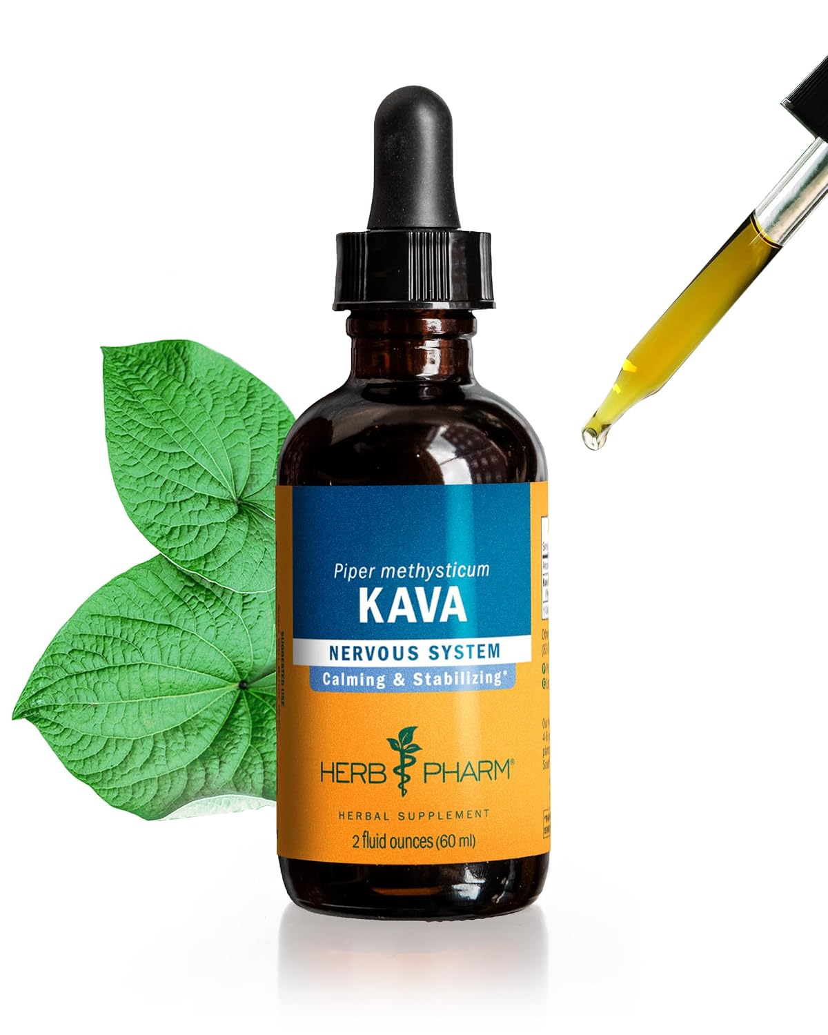 Herb Pharm Kava Root Liquid Extract: Reduces Stress, Relaxing, Vegan Kava Extract, Non-GMO Tincture for Calm & Relaxed Mind, Made with Noble Kava, Gluten-Free, Up to ~6 Week...