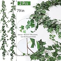 Vista 63 de Mizii 2 Strands Artificial Maples Vines Garland 79" Fake Vine Silk Maple Leaves Faux Hanging Fall Garland for Fall Decor Thanksgiving Porch Mantle