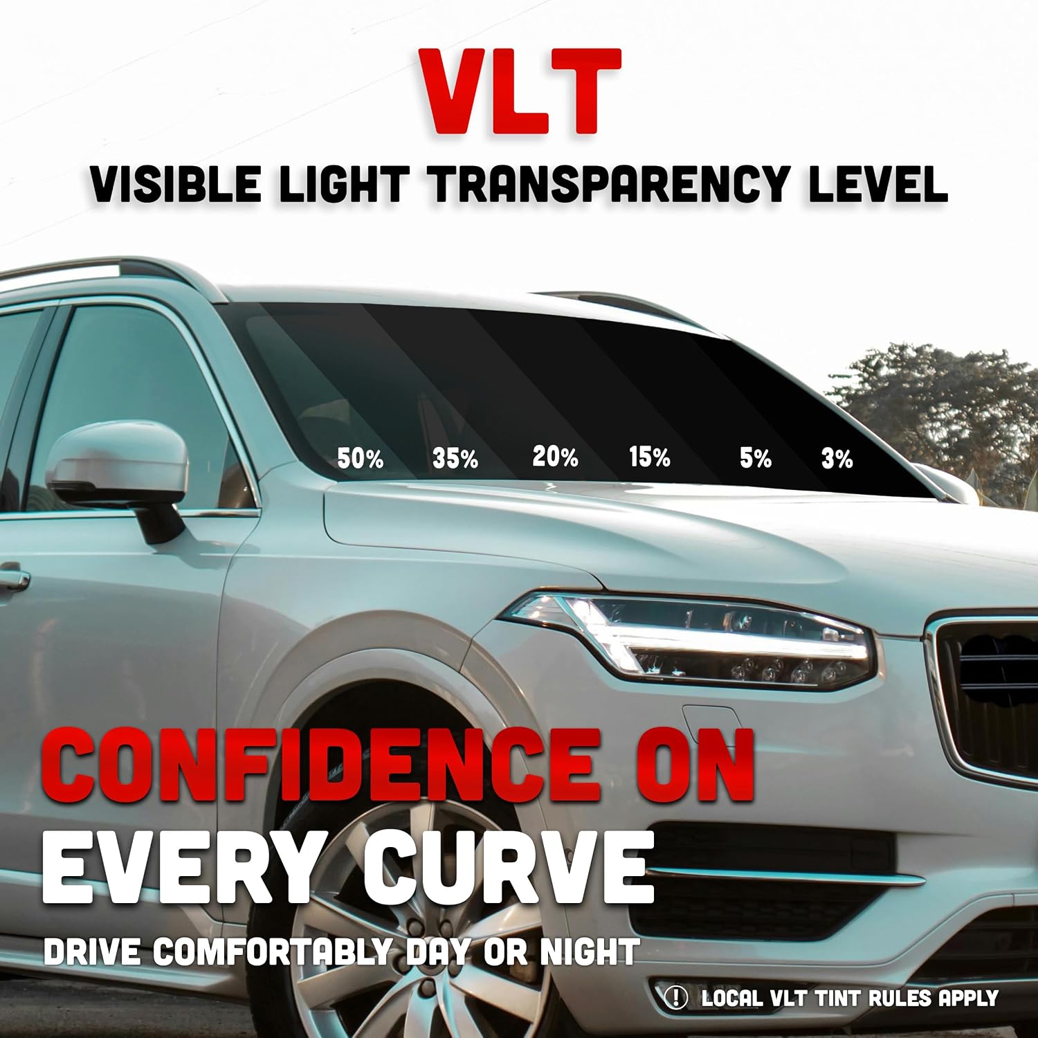 United Carbon X Supreme Carbon Ceramic Window Tint Film - 2 Ply 2 mil, 15% VLT, 36 in x 100 ft Roll, Up to 78% IR Rejection, Blocks 99% UV Rays, High Clarity Auto Glass Tint with Strong Adhesive