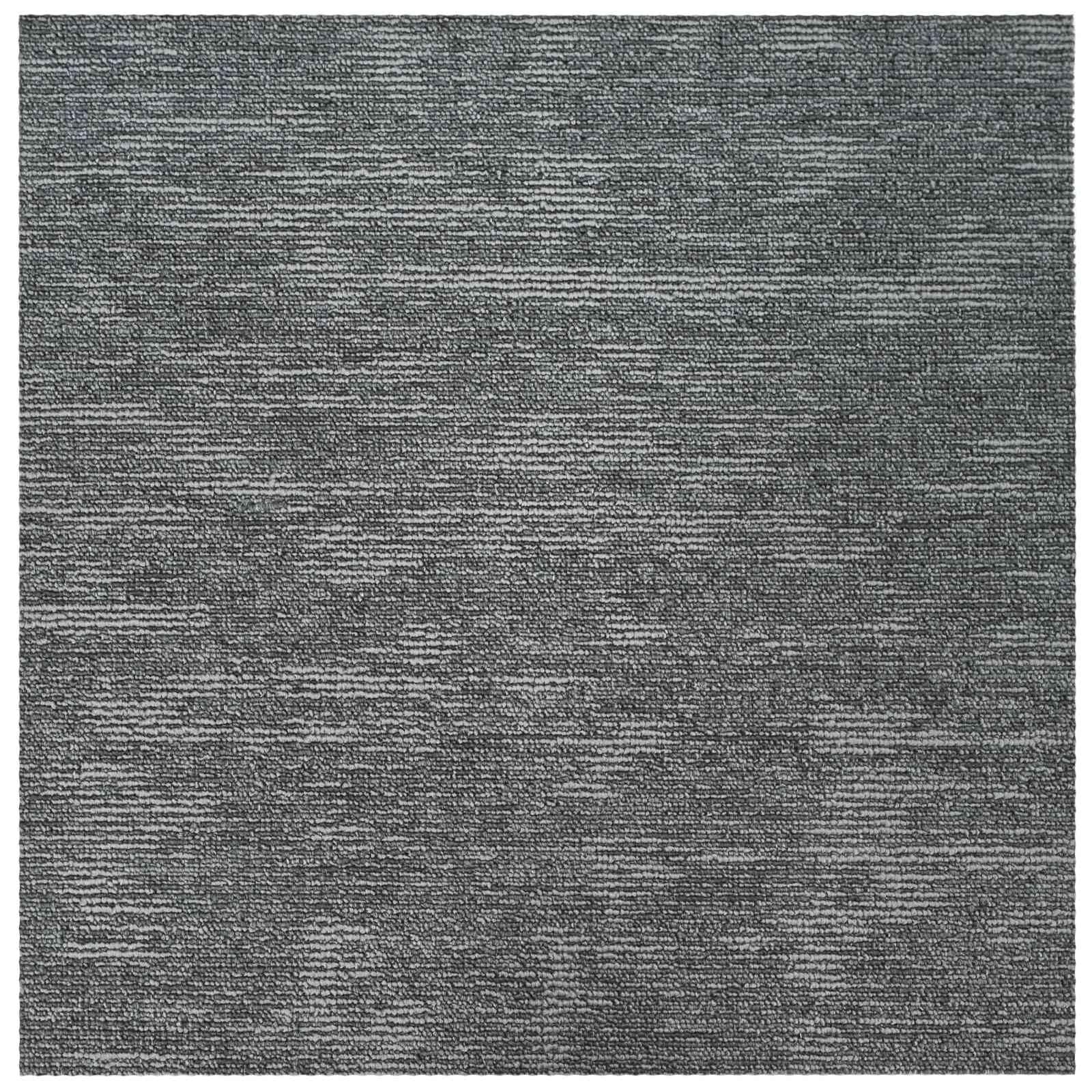 Piastrelle in moquette, grigio rock, 50 x 50 cm, 36 pezzi, in polipropilene e bitume da 6 mm, per assorbimento acustico, per camera da letto, soggiorno, ufficio, interni
