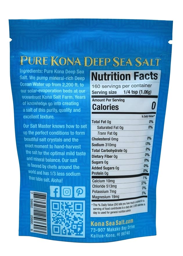 Kona Sea Salt Pure Kona Deep Sea Salt Medium Grind 6 oz miniatura 2
