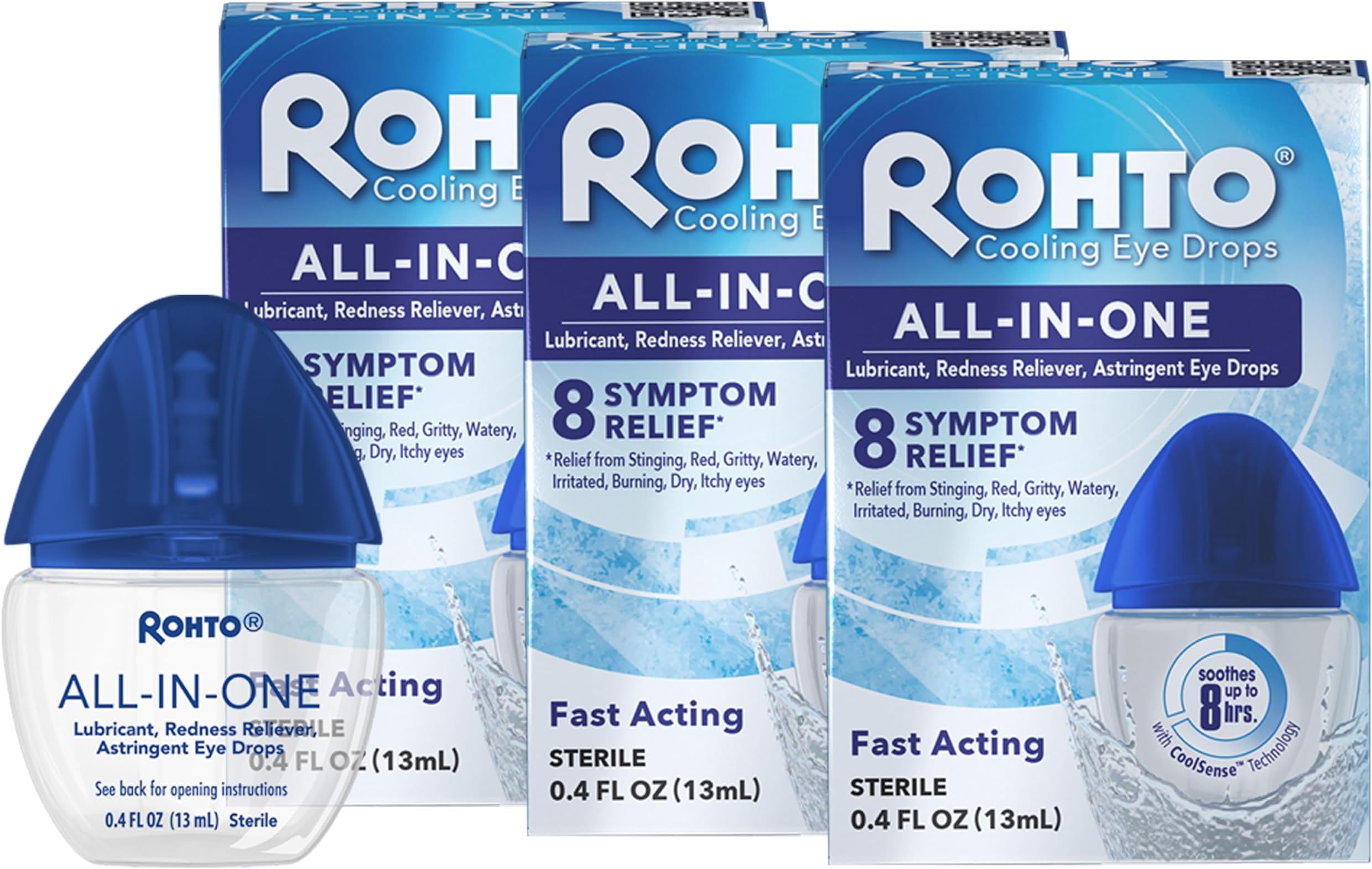 Rohto AllinOne MultiSymptom Cooling Eye Drops, Allin