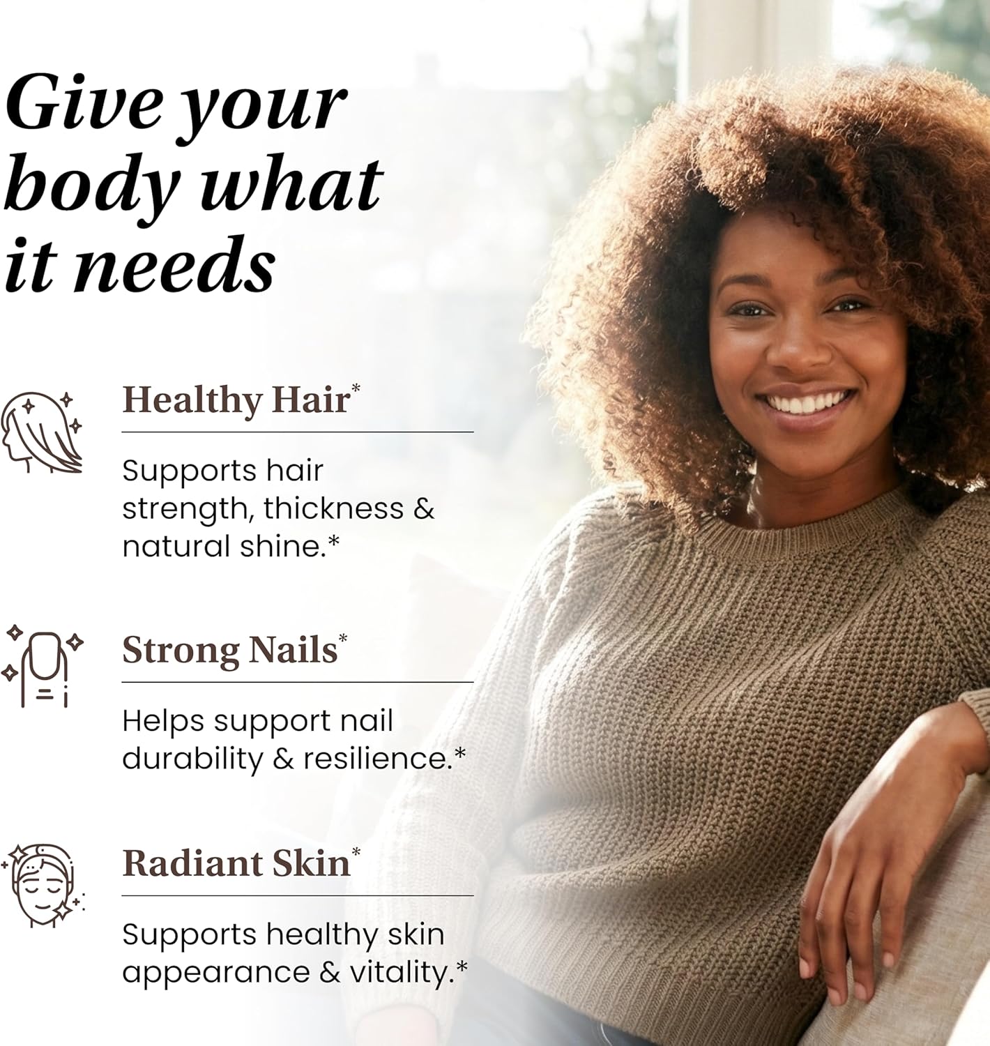 Sandhu's Biotin, Collagen & Keratin Complex | Supports Normal Hair Growth Cycle | Vitamins for Skin & Nails | Hair Supplements for Women & Men | Made in USA (60 Count (Pack of 1), #1 Hair Vitamins)