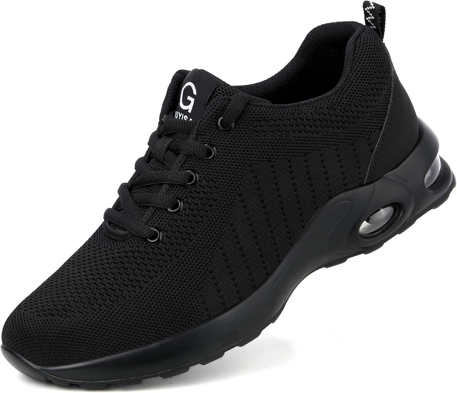 Tongzone Steel Toe Shoes for Women Men Safety Air Cushion Lightweight Sneakers Slip Resistant Industrial