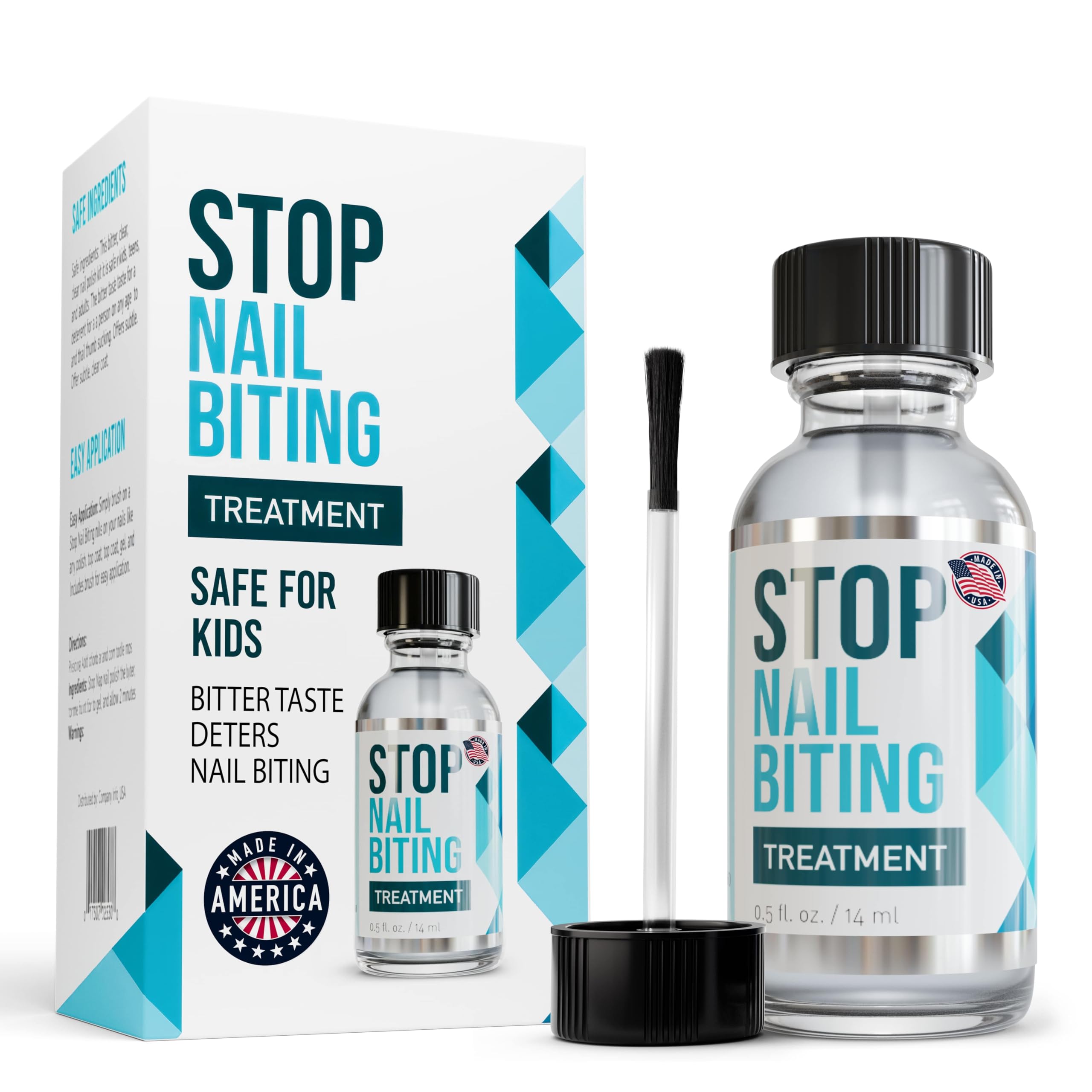 Stop Nail Biting Treatment for Kids, Clear Bitter Nail Polish to Gently Break the Habit, Safe & Comforting Nail Biting Prevention for Kids, Supports Healthy Nail Growth, 0.5 fl oz - Packaging May Vary