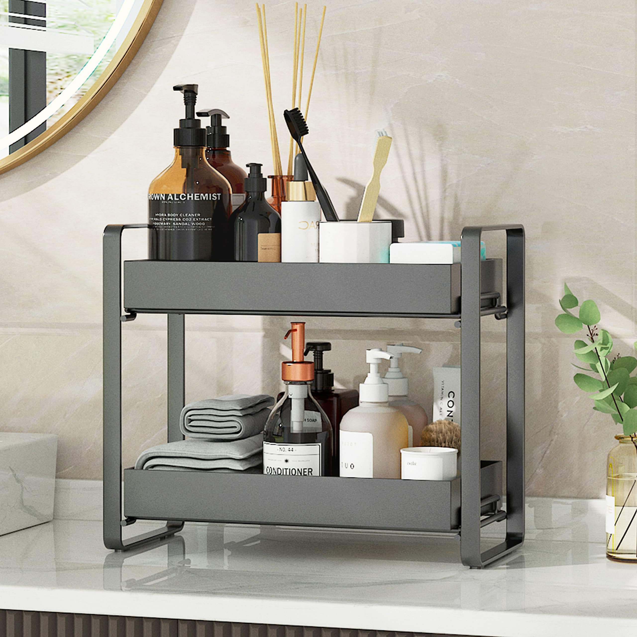 Amazon.com: GILLAS 2 Tier Bathroom Counter Organizer, Makeup and ...