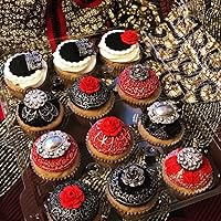 Vista 2 de Juego de 3 piezas de moldes de encaje de azúcar de impresión de fondant molde de boda de encaje de impresión de silicona molde de impresión