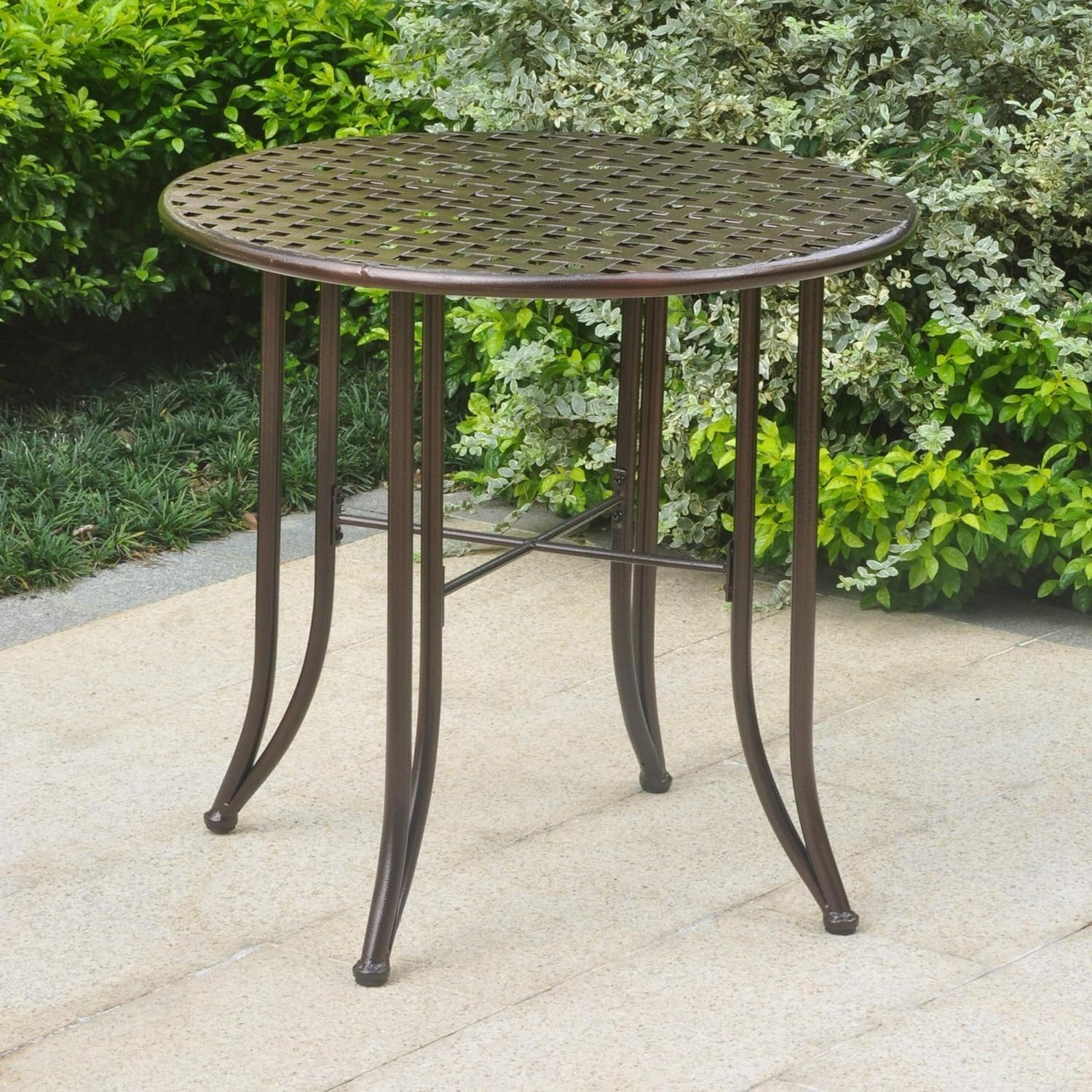 International Caravan Mandalay Iron Patio Bistro Table