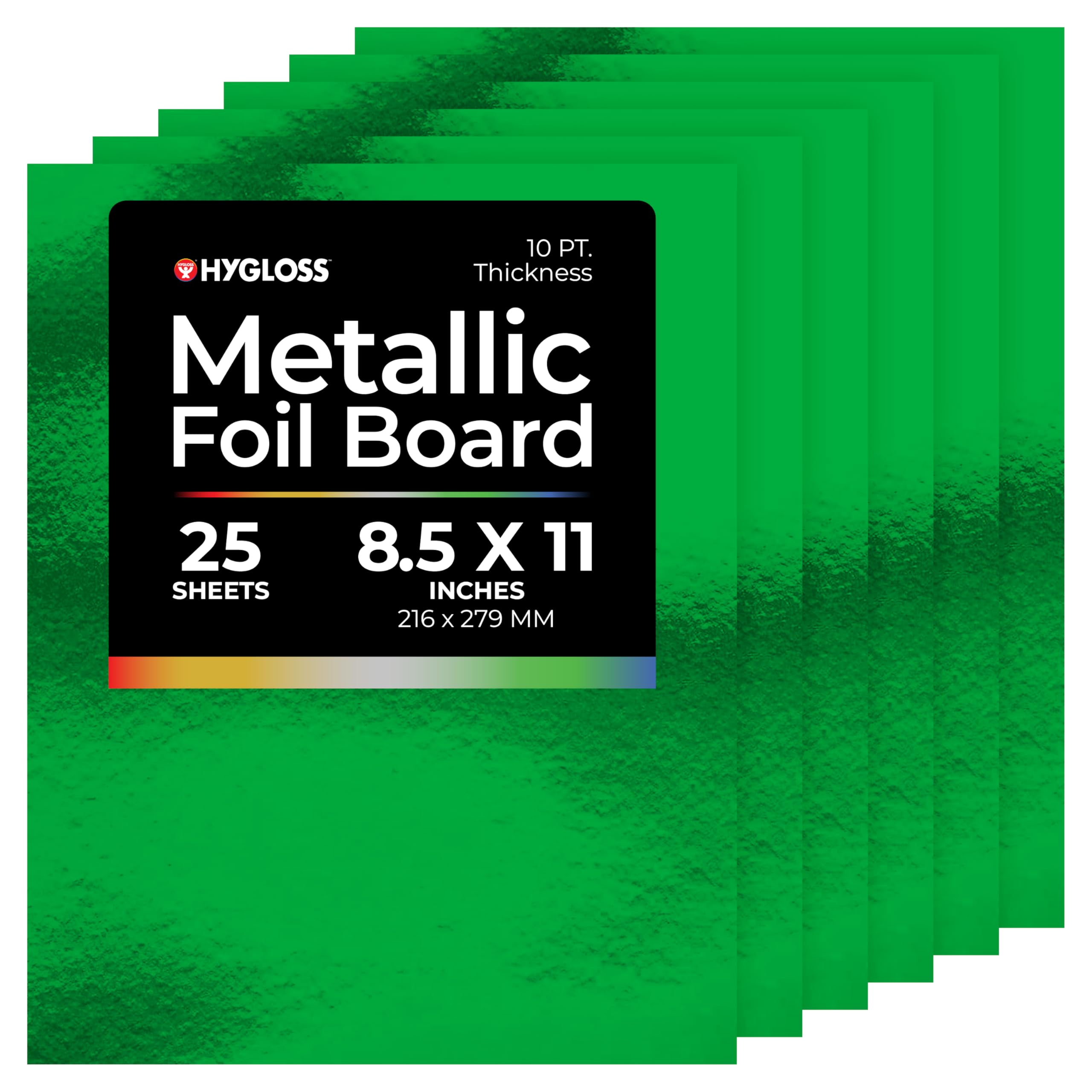Amazon.com: Hygloss Metallic Cardstock Sheets – 25 Shiny Green