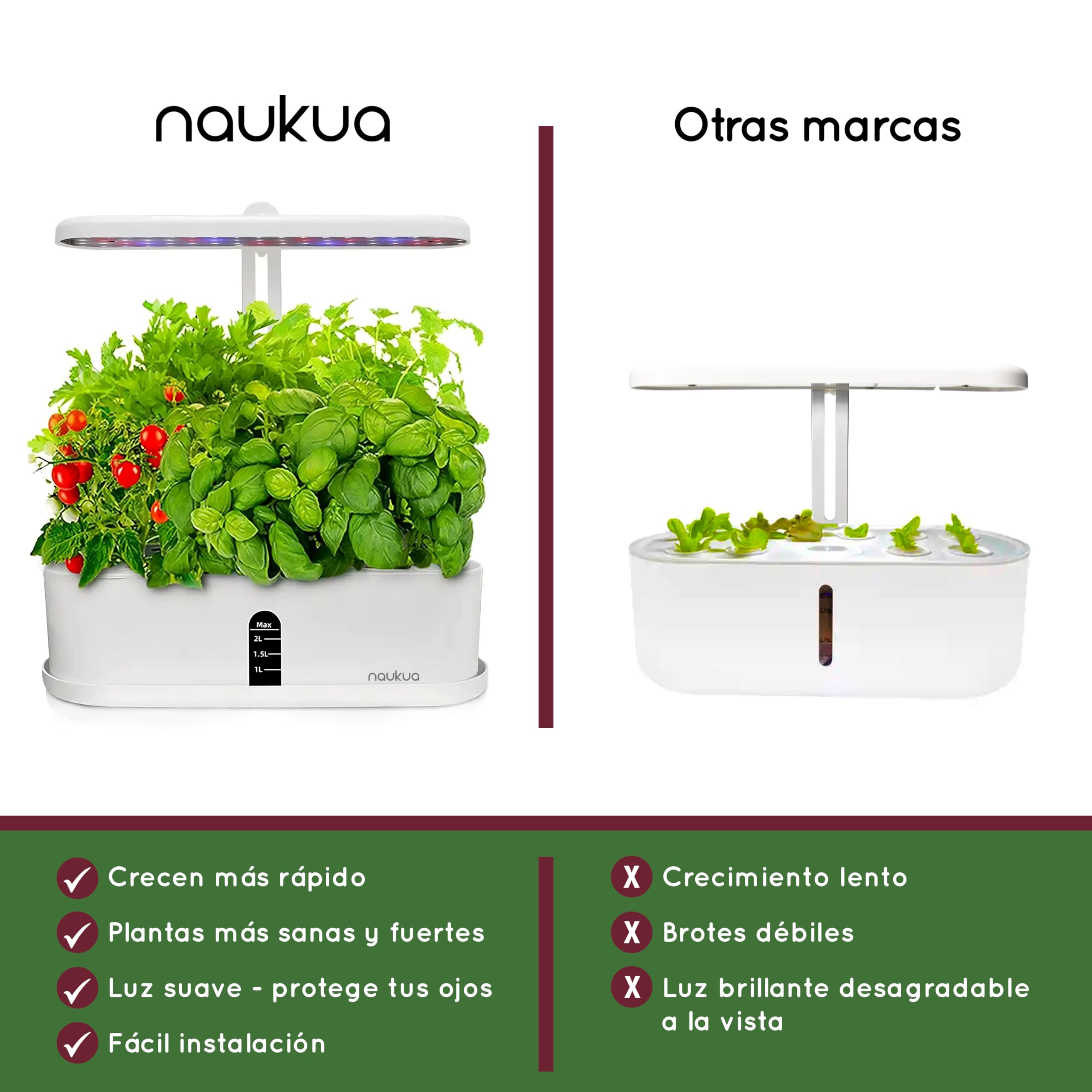 Huerto Urbano Inteligente - Sistema de Cultivo Hidropónico - Kit de Cultivo Smart Garden con Iluminación LED Temporizador automático