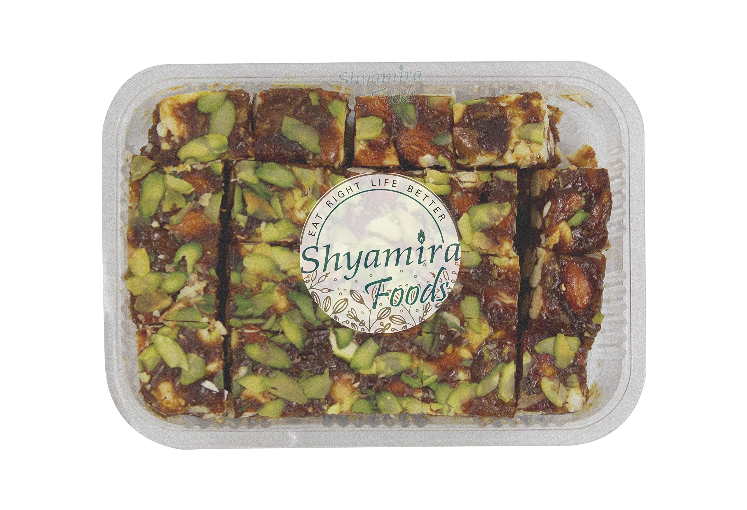 Shyamira Foods Dates Dry Fruit Chikki Sugar Free | Khajur (Khajoor) Chikki | Khajur Pak Mithai | Khajoor Dry Fruits Barfi | Khajur Burfee (Burfi) | 250g
