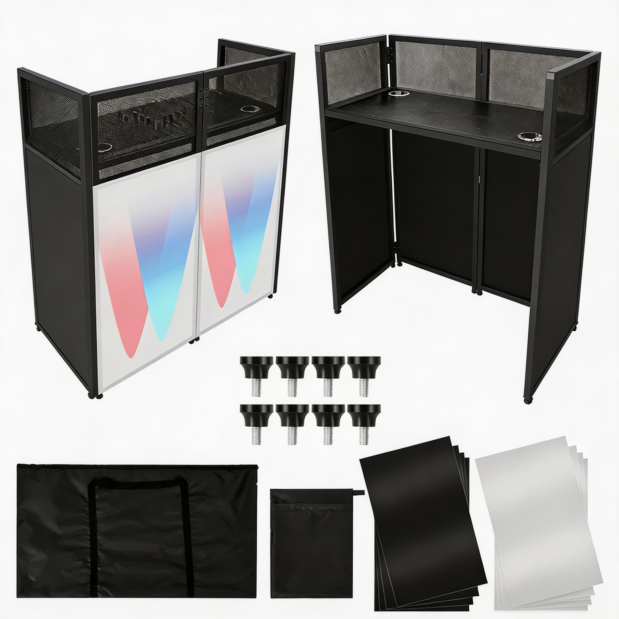 Amazon.com: Portable DJ Facade Booth, Foldable DJ Table Station