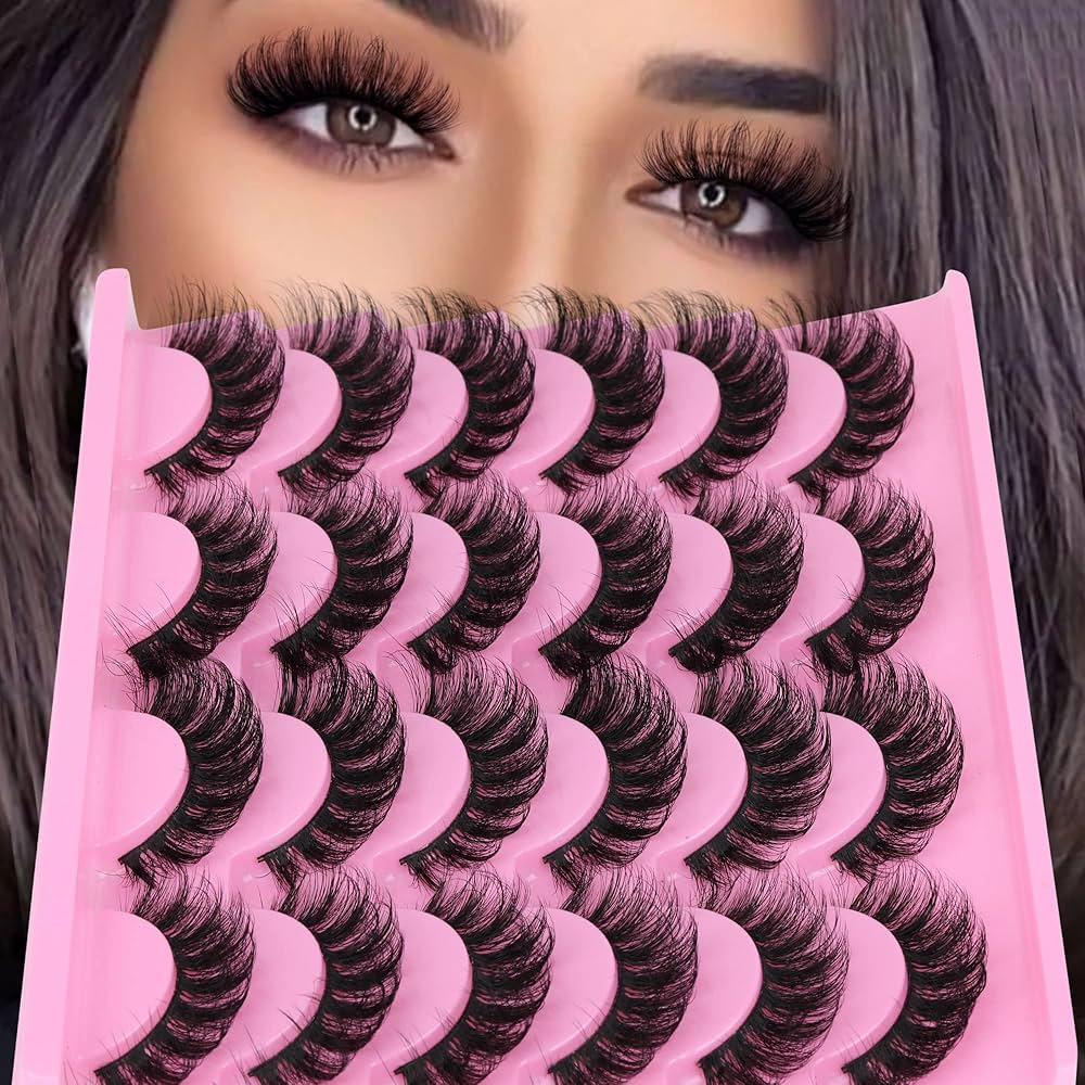Amazon.com: Yawamica False Lashes Wispy 16mm Mink Lashes