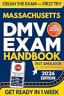 Massachusetts DMV Exam Workbook: 400+ Practice Questions to Navigate Your DMV Exam With Confidence (DMV Handbook and Practice Tests 4)