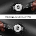 HACER Inflatable Car Air Bed Mattress with Pump 2 Air Pillows & Repair Kit Multifunctional Universal Fit Car Back Seat Accessories for Baby Kids Picnic Travel Outdoor Camping Pool Beach (Black) gallery image