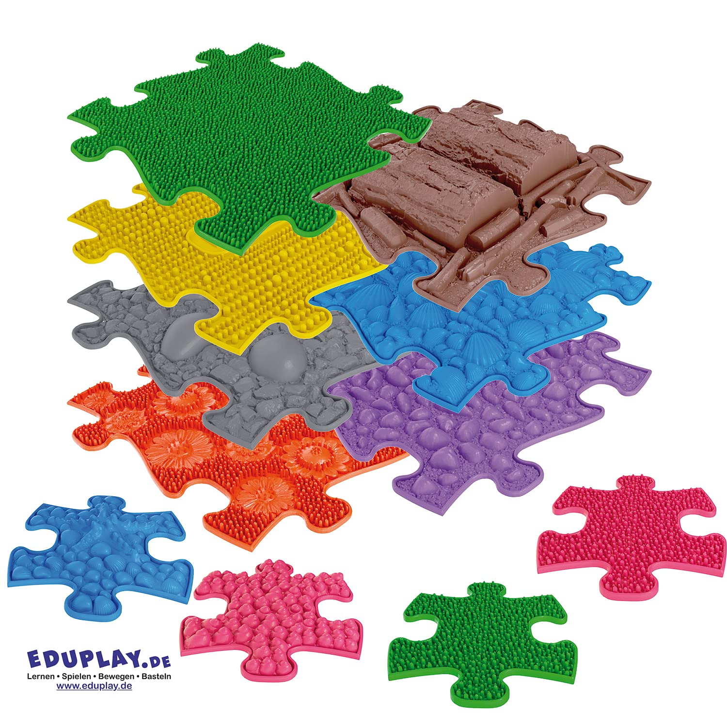 EDUPLAY 110482 Sensorik-Pfad 11-teilig, Mehrfarbig (1 Set)