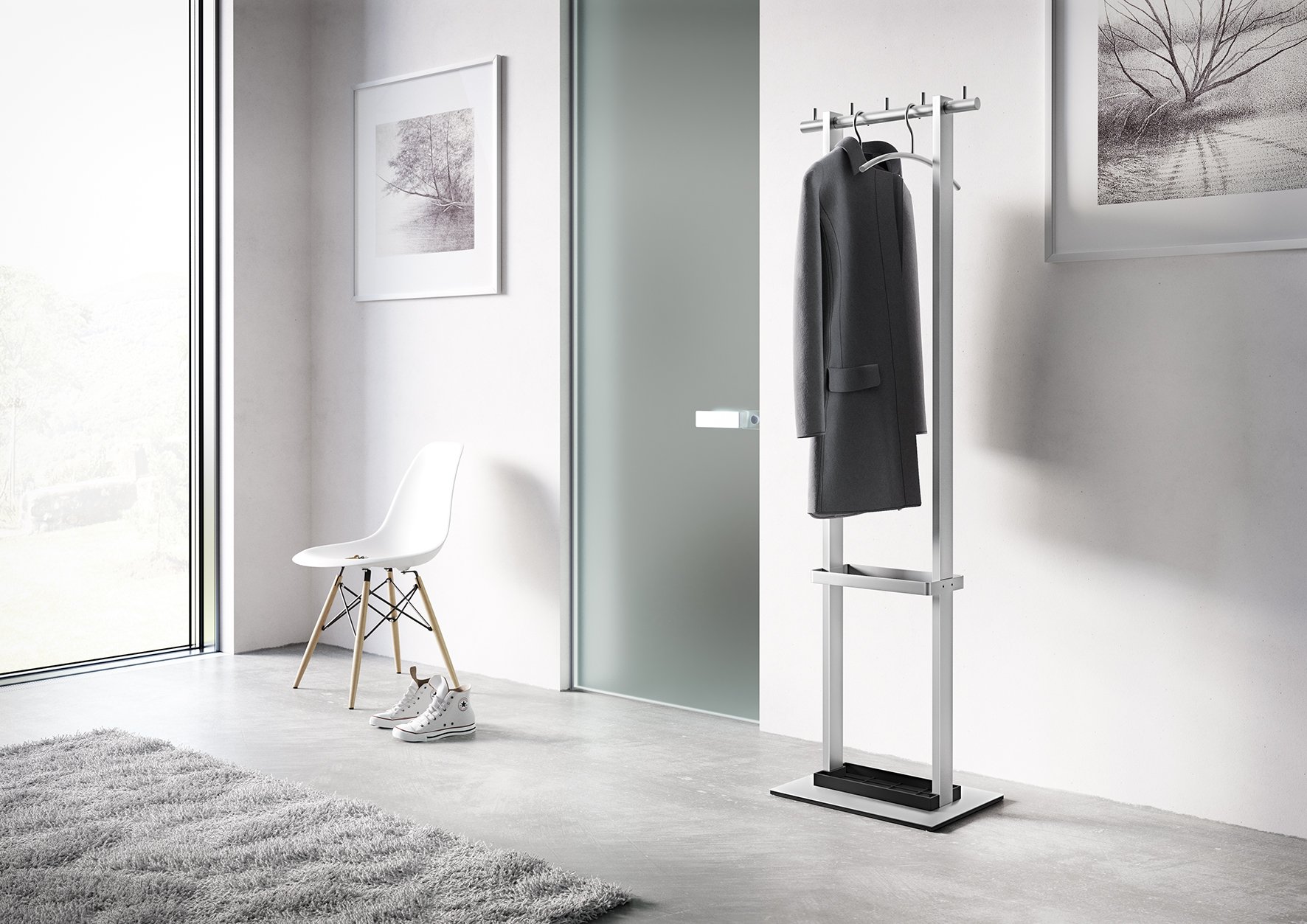 ZACK 50684 "VESTOR" Garderobe, Edelstahl matt