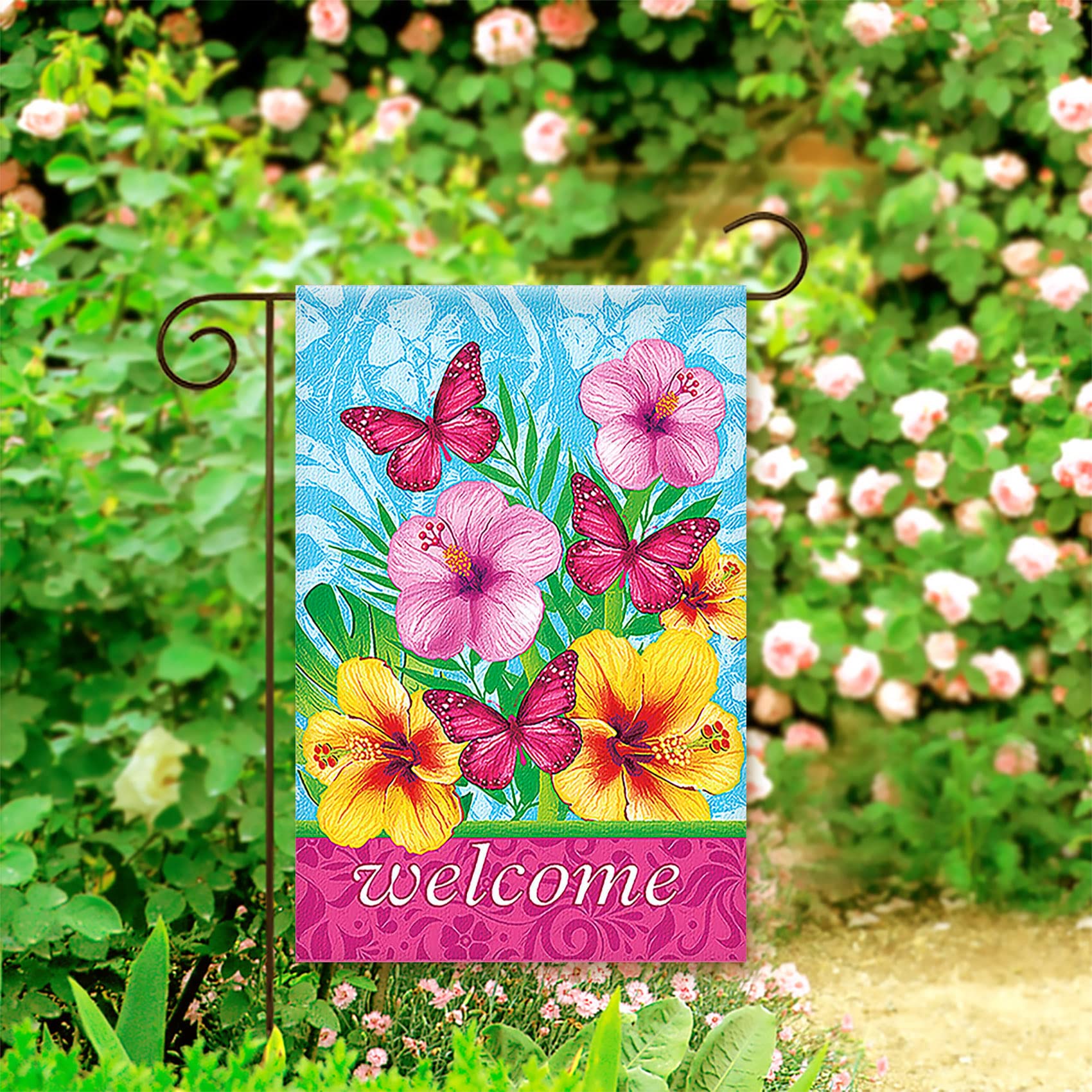 Morigins Garden Flag 'Welcome Fabulous' – 71,1x101,6 Cm, Doppelseitig Bedruckt, Wetterfest, Für Garten & Veranda