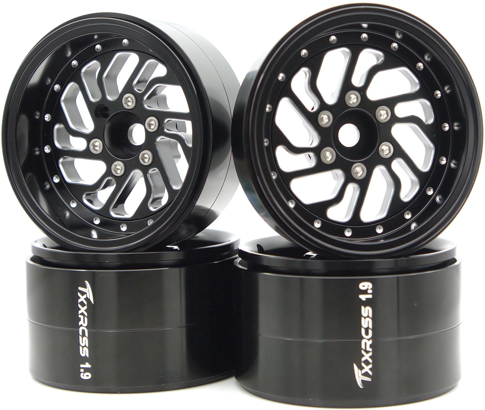 Amazon.com: TxxRcss RC 1.9 Inch Beadlock Wheels Offsets -8.5mm