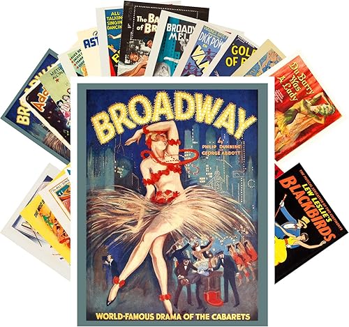 PIXILUV Postales vintage 24 piezas vintage Broadway películas musicales pósteres de película vintage REPRINT
