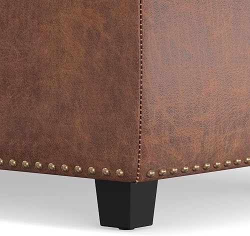 Miniatura 127 de Otomano rectangular de almacenamiento Simpli Home Hamilton, Marrón café Marrón café,Azul aguamarina,Cloud gris,Marrón desteñido,Marrón oscuro