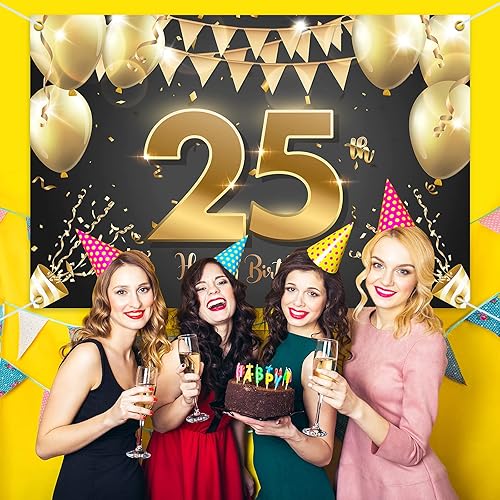 Miniatura 20 de HAMIGAR Fondo de pancarta de feliz cumpleaños número 17 de 6 x 4 pies, decoraciones de cumpleaños de 17 años, suministros de fiesta para niñas