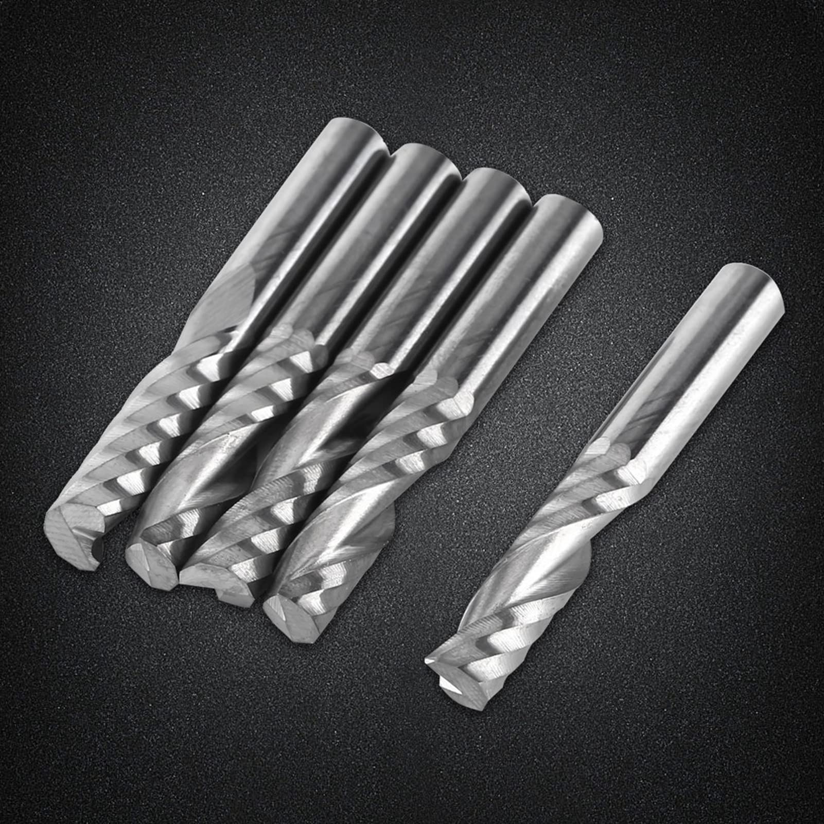 5 szt. 6 mm trzon z węglika wolframu pojedyncze frezy CNC frezowanie frezów do drewna stali aluminiowej
