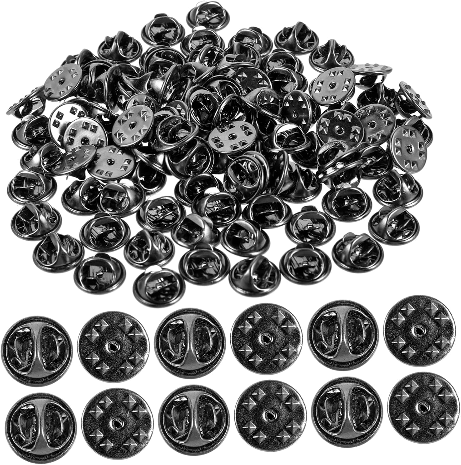 NUOBESTY 400pcs Butterfly Clutch Pin Backs for Brooches Tie Tacks and Craft Making Badge Locking Backs Smooth for Easy Installation and Replacement