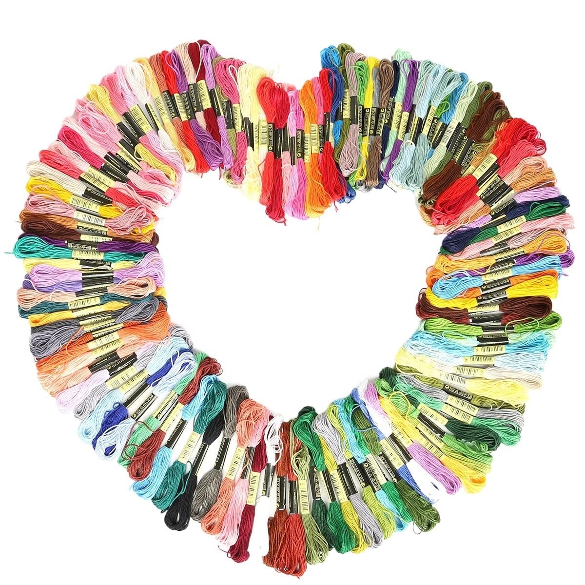 CHENJIAHAO FreundschaftsarmbäNder Selber Machen 24/36/50/100/200 Stück Kreuzstichfäden Baumwolle Stickgarn Floss Nähstränge Kit Nähwerkzeuge Handwerk Stickgarn(200pcs)