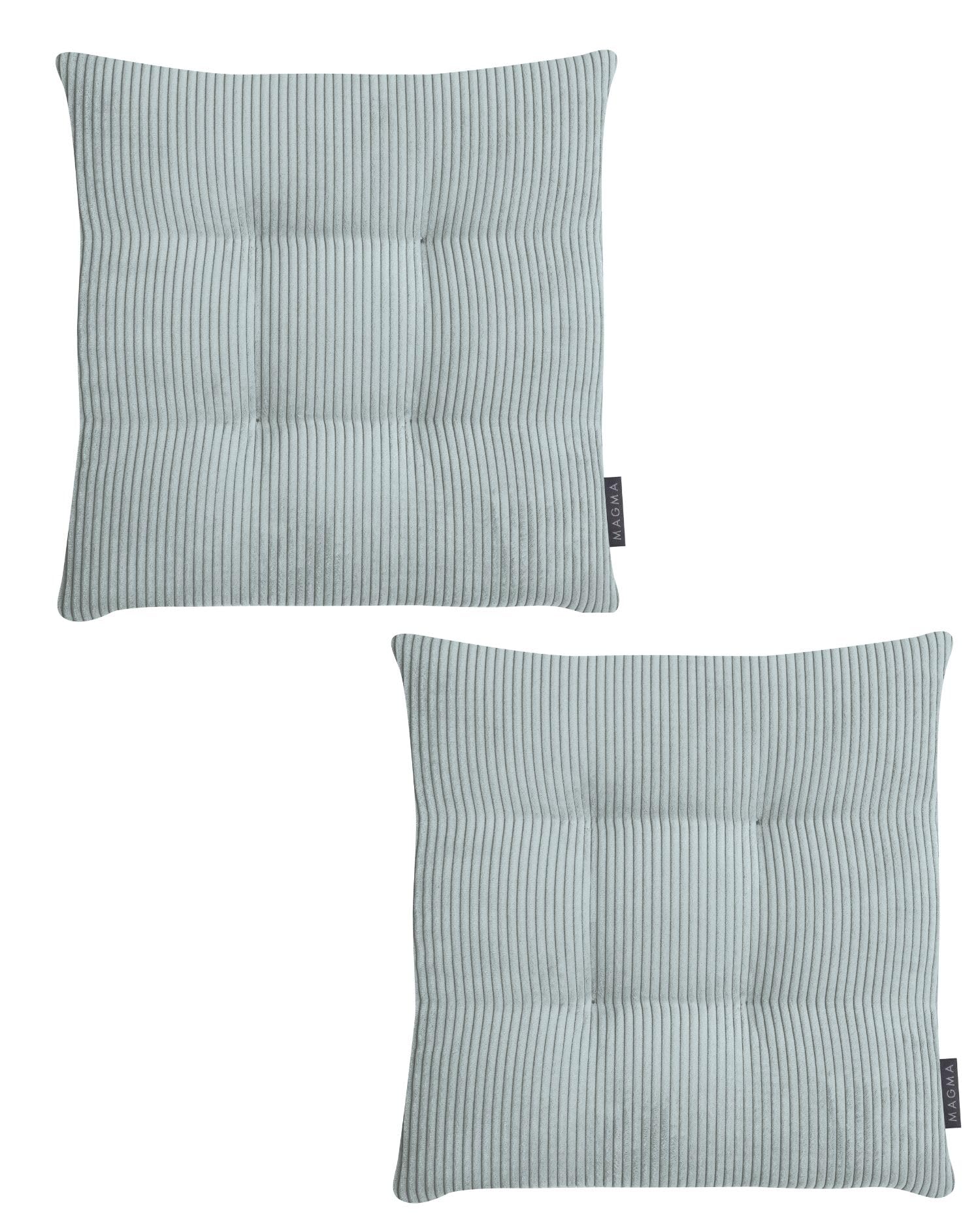 MAGMA 2er Set Inga Stuhlkissen ca. 35x35x5 cm Cordstoff (Mint)