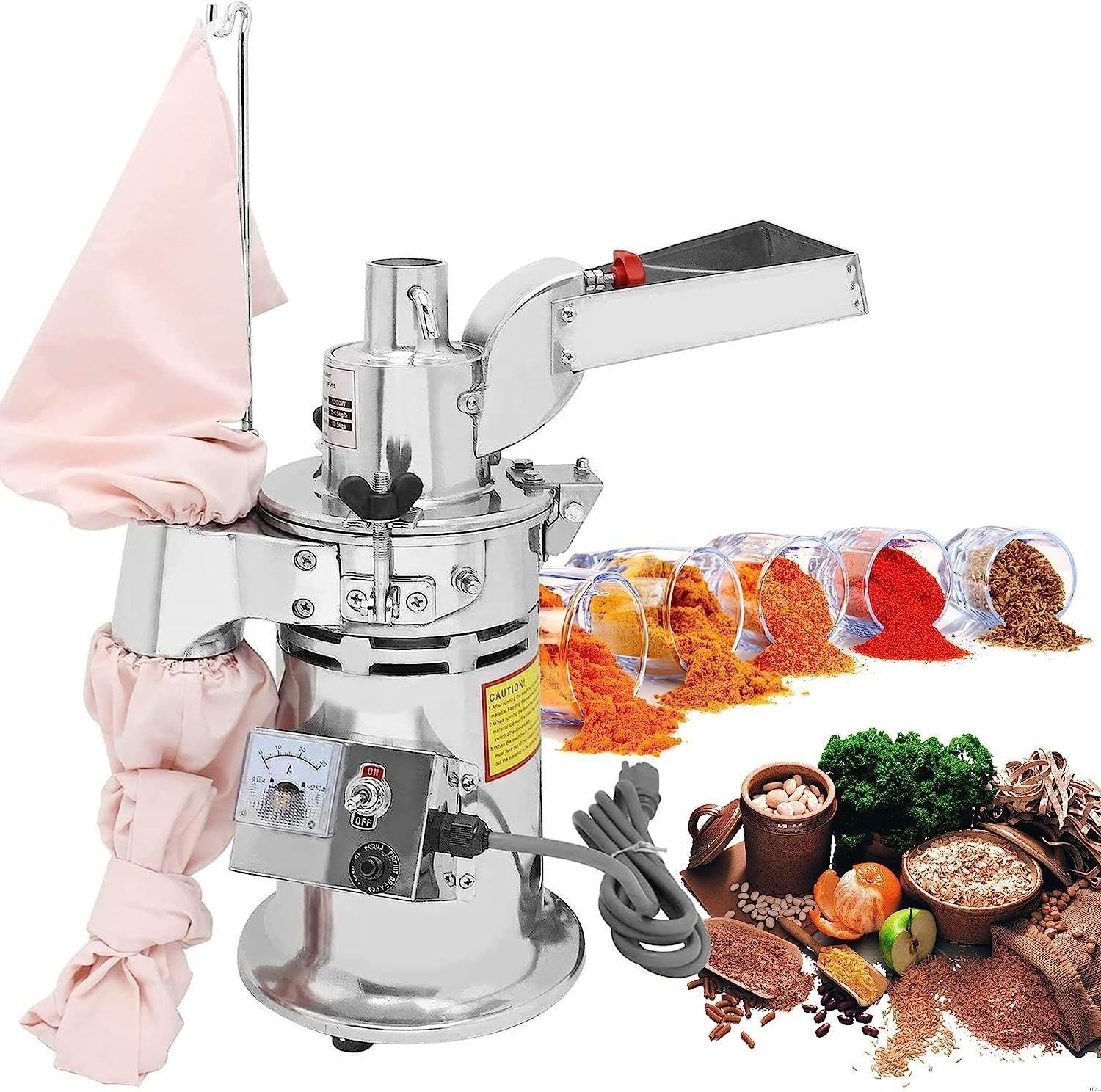 Elektryczny młynek zboża o wydajności 1–10 kg/h Młynek do przypraw 1500 W