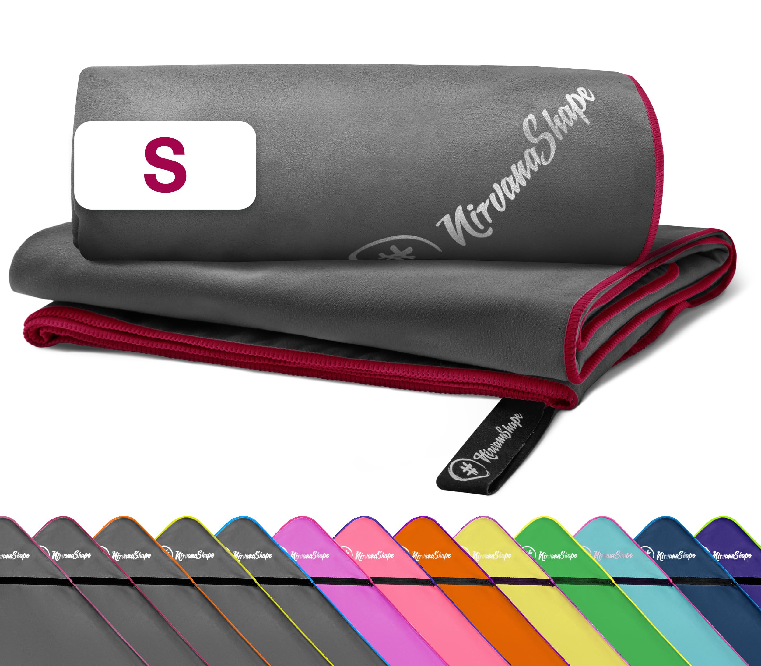 NirvanaShape Toalla de Microfibra 60 x 40 cm, Toalla de Viaje Ligera y compacta - Toalla de Microfibra para Viajes, Vacaciones, Fitness - sin Bolsillo en la Esquina ni Bolsa de Embalaje — view 71