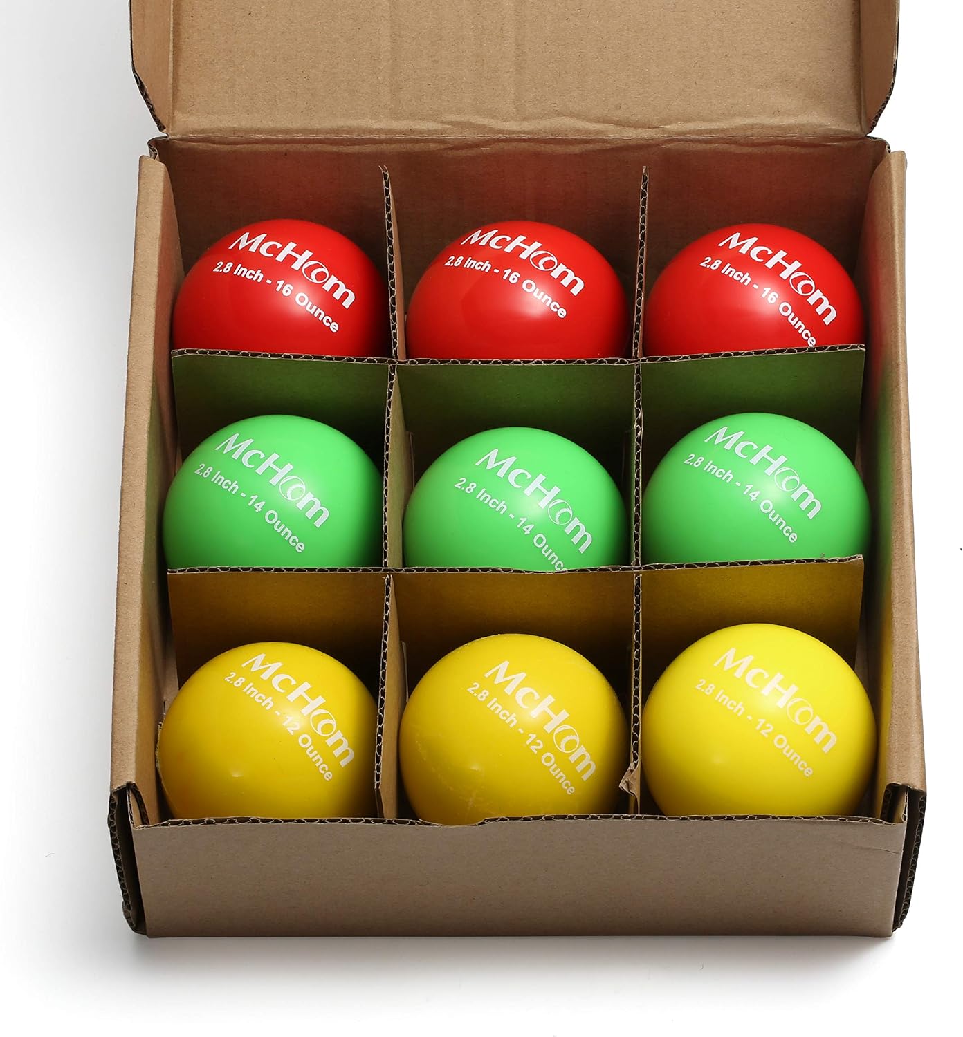 McHom Weighted Baseball/Softball for Batting Hitting Pitching Training | PVC Shell | 12oz to 20 oz | 9pcs