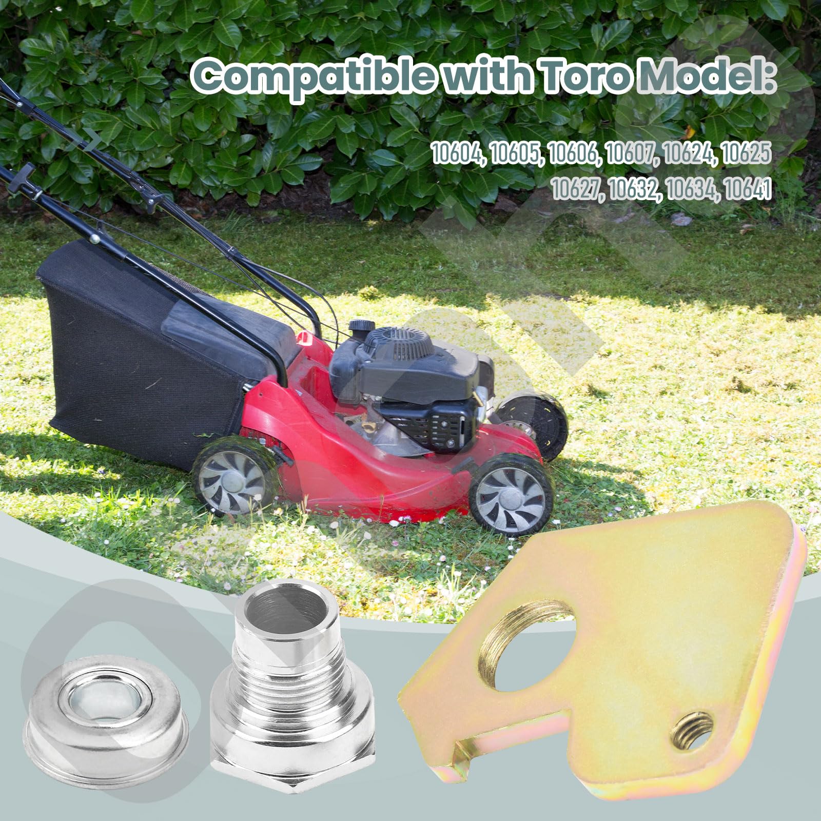 Ohoho 108-9779 108-9781 104-8699 - Retenedor de cojinete de buje de rueda, compatible con cortacésped Toro 10604, 10605, 10606, 10607, 10624, 10625