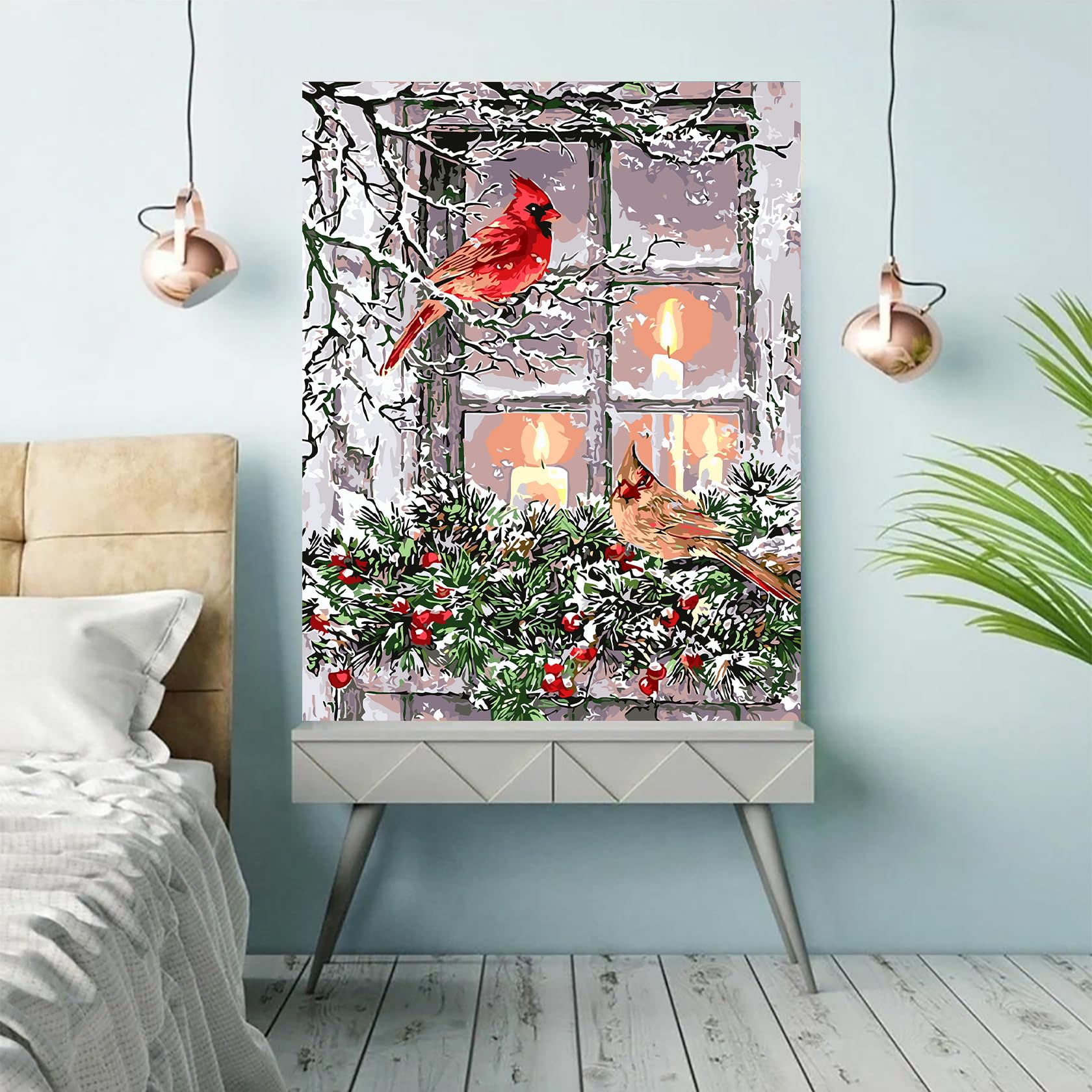 Amazon | Acelii クリスマスカージナルス 鳥の絵具 大人用