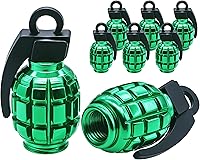 Vista 43 de 6 piezas tapas de válvula de neumático, cubiertas universales de válvula de neumático de aleación de aluminio para automóviles, camiones, SUV, Negro