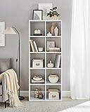 VASAGLE Bibliothèque, Étagère de Rangement 10 Compartiments, Meuble, Cube, pour Salon, Bureau, Chambre, Séparateur de Pièce, Style Scandinave, Blanc LBC168T14 - 3