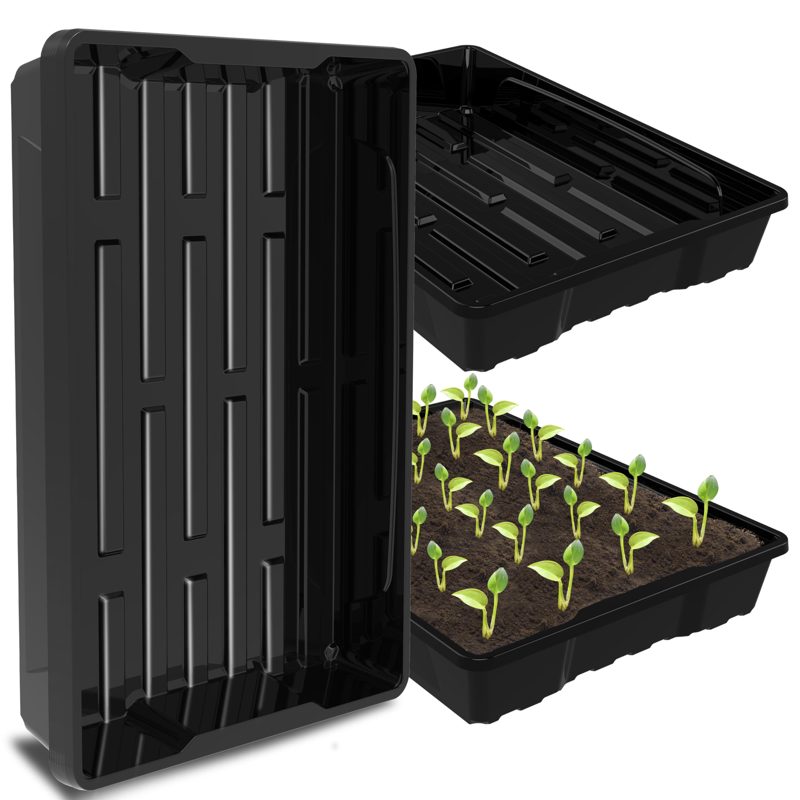 Gardzen 10-Pack Reusable Seed Trays